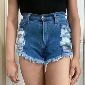 Distressed Denim Shorts!